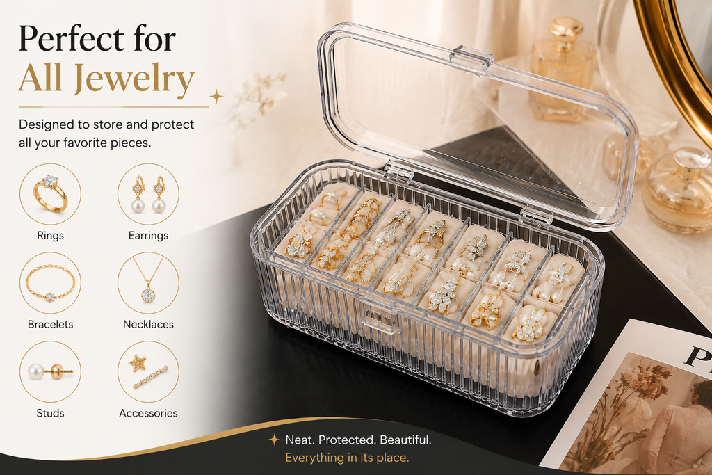 Acrylic Jewelry Organizer Box (Set of 10)