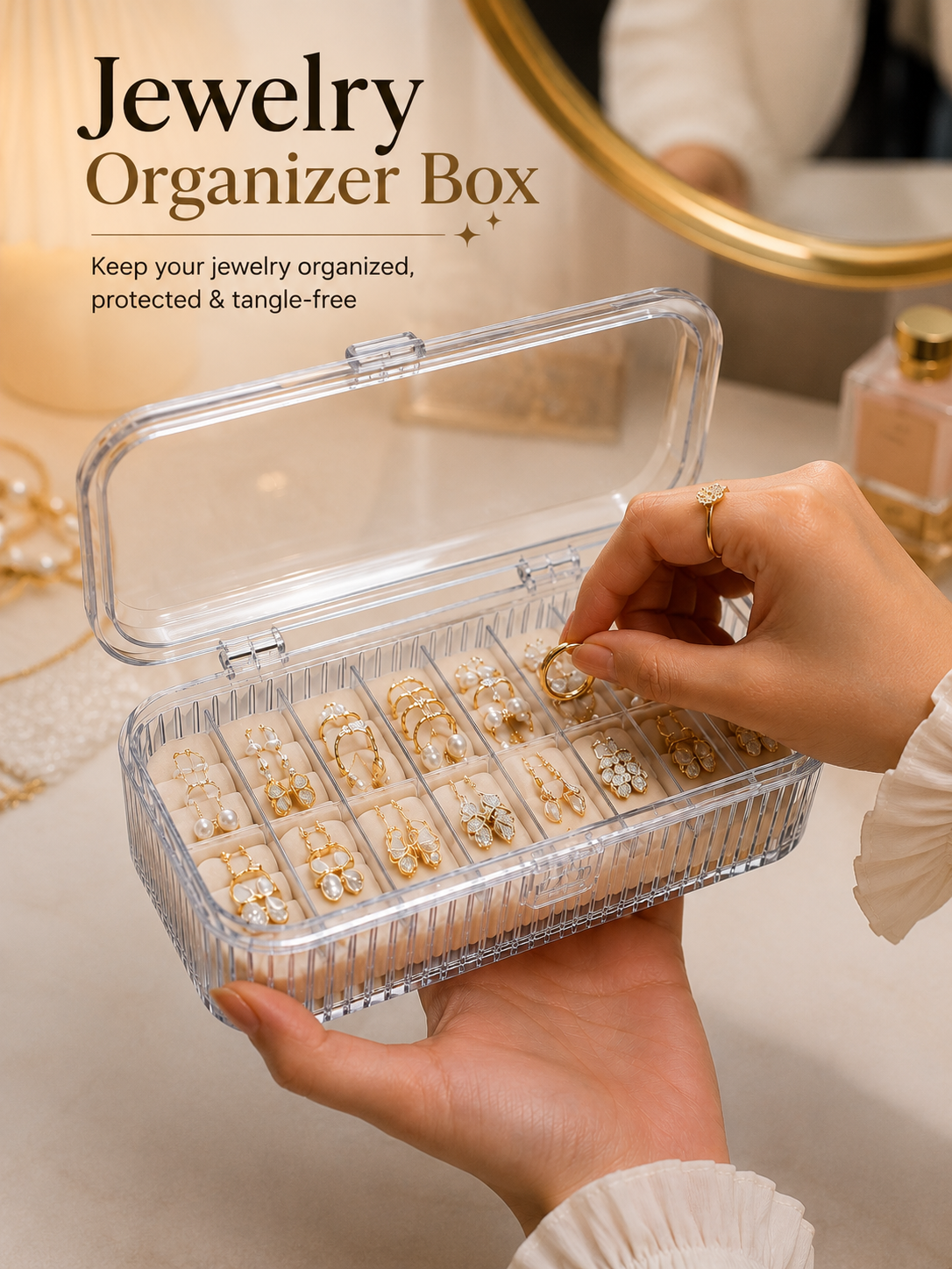 Acrylic Jewelry Organizer Box (Set of 10)