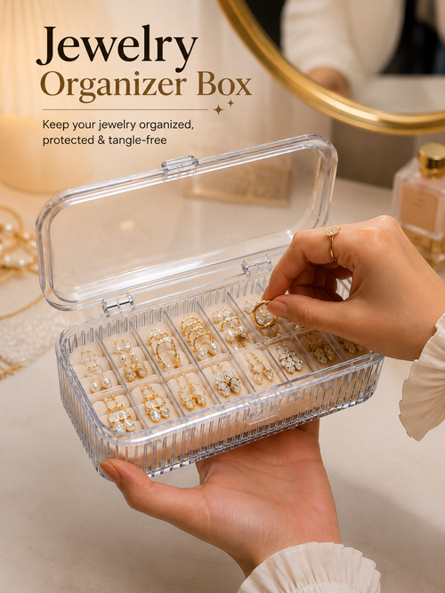 Acrylic Jewelry Organizer Box (Set of 10)